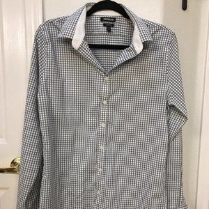 Express Men's Extra-Slim Plaid Dress Shirt